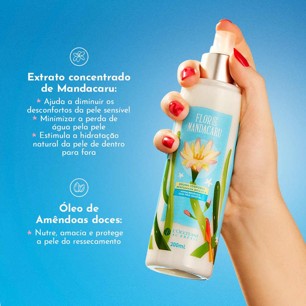 Bruma Corporal Perfumada Bifásica Flor de Mandacaru 200mL, ,  large image number 2